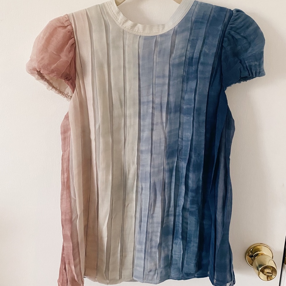 BCBG MAXAZRIA Ombré Watercolor Blouse. Rare. No longer sold.